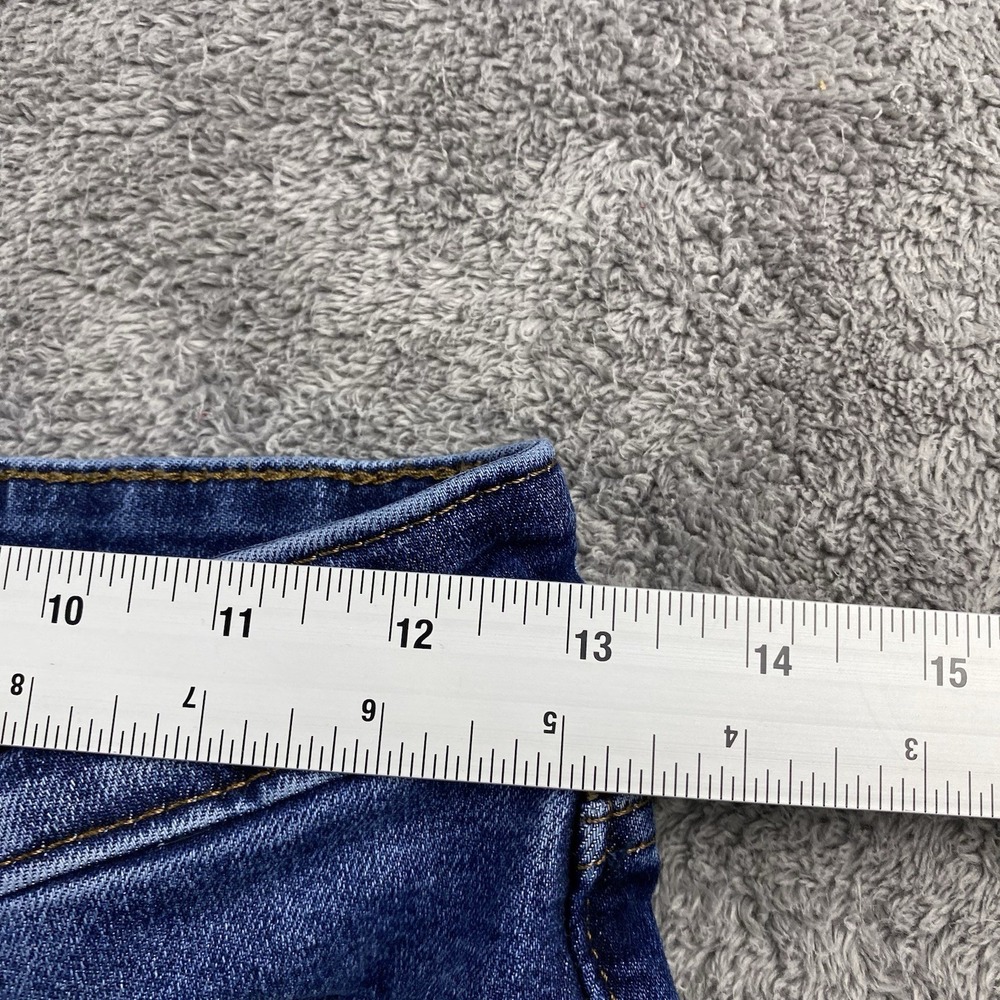 Denizen From Levis Boyfriend Jeans Womens 2 W26 Blue Distressed Hem Mid Rise - Picture 9 of 16